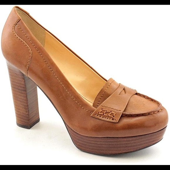 Marc Fisher Shoes - Marc Fisher Leather Loafer Heels